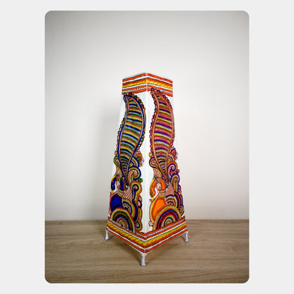 Tholu Bommalata Lamp – Peacock (16" - Rectangular)