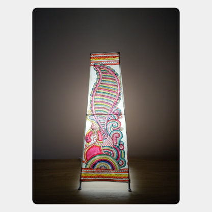 Tholu Bommalata Lamp – Peacock (16" - Rectangular)