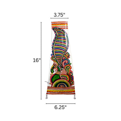 Tholu Bommalata Lamp – Peacock (16" - Rectangular)