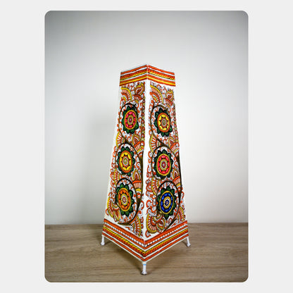 Tholu Bommalata Lamp – Flowers (16" - Rectangular)