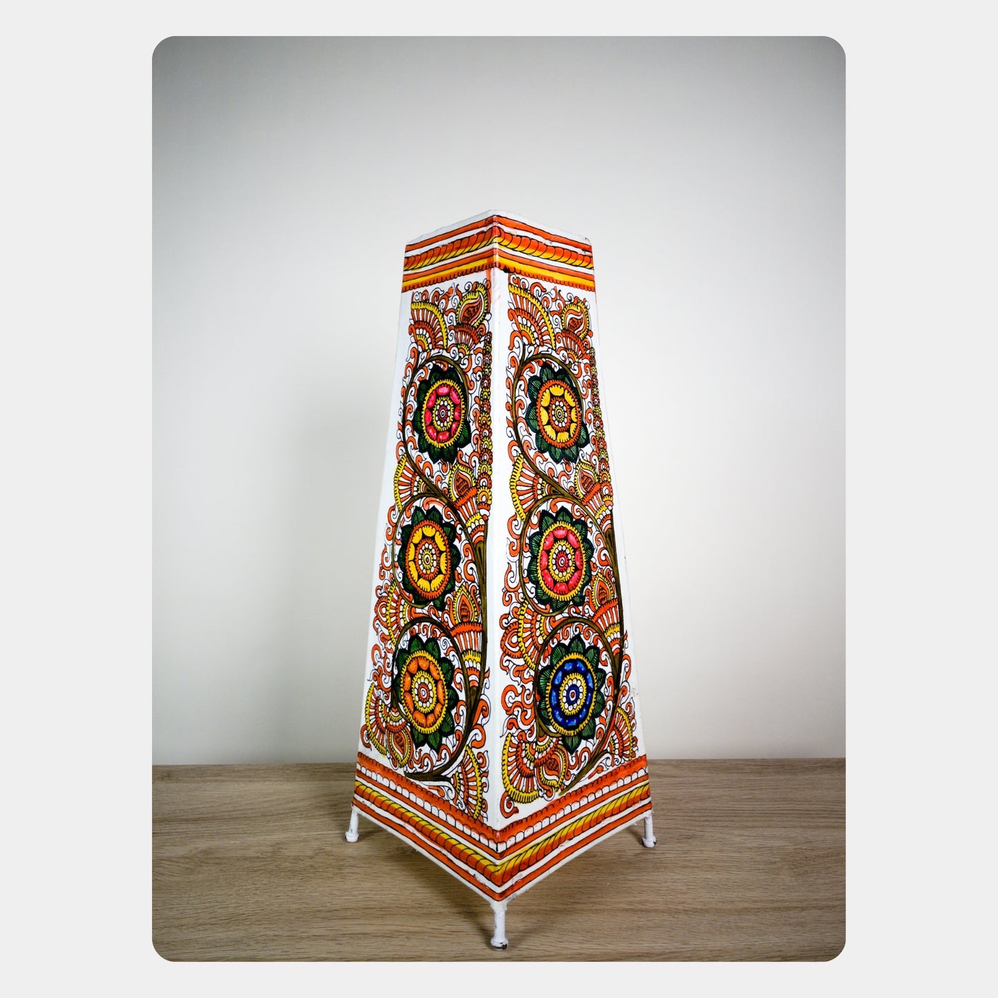 tholu bommalata lamp – flowers (16" - rectangular)