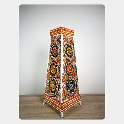 Tholu Bommalata Lamp – Flowers (16" - Rectangular)