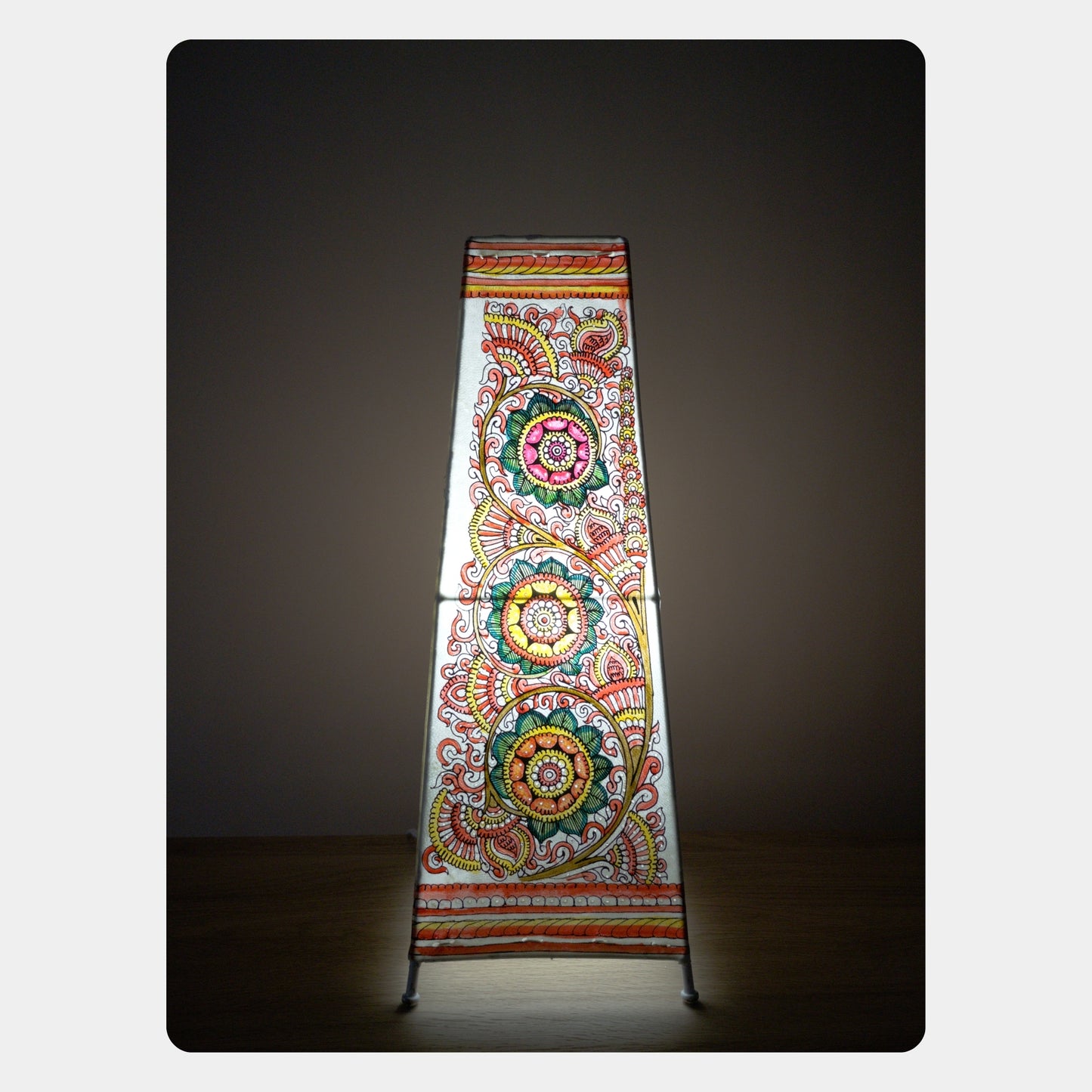 tholu bommalata lamp – flowers (16" - rectangular)