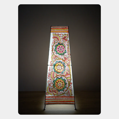 Tholu Bommalata Lamp – Flowers (16" - Rectangular)