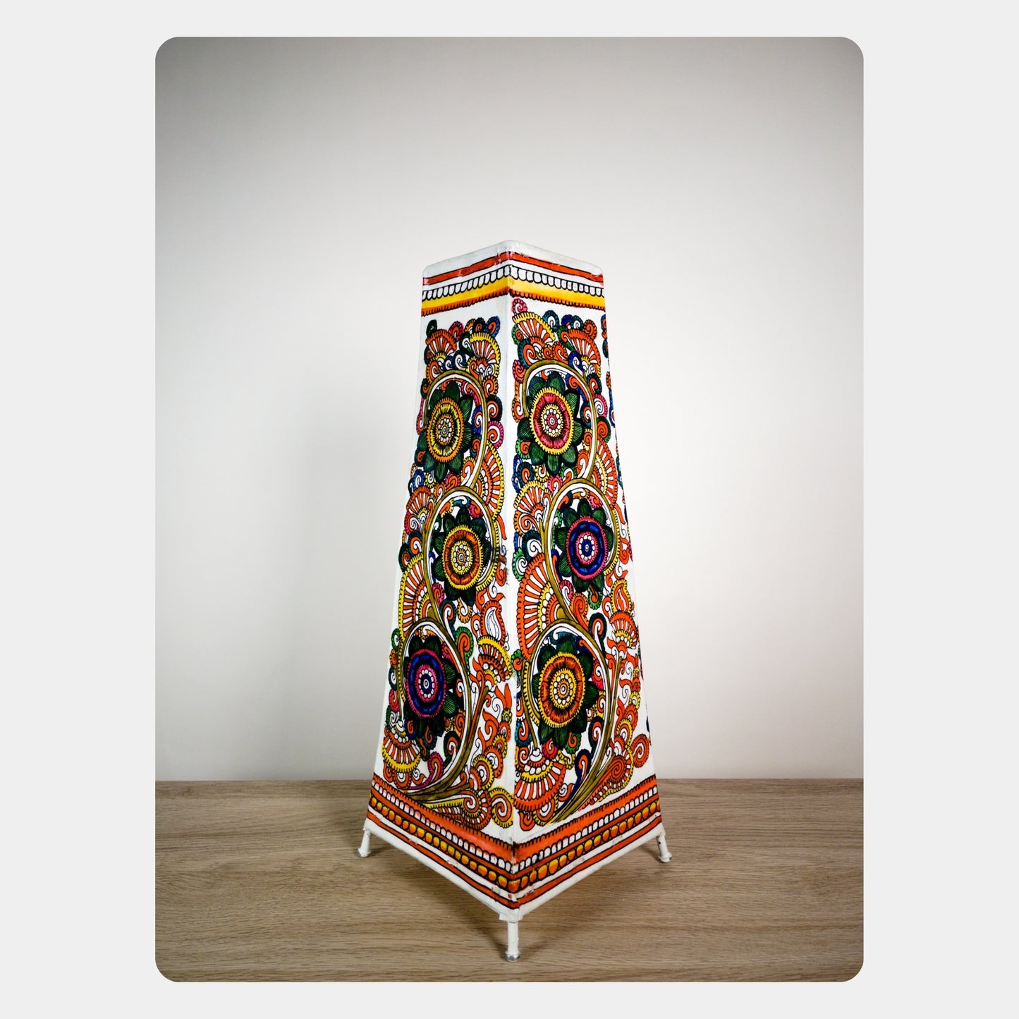 tholu bommalata lamp – flowers (16" - rectangular)