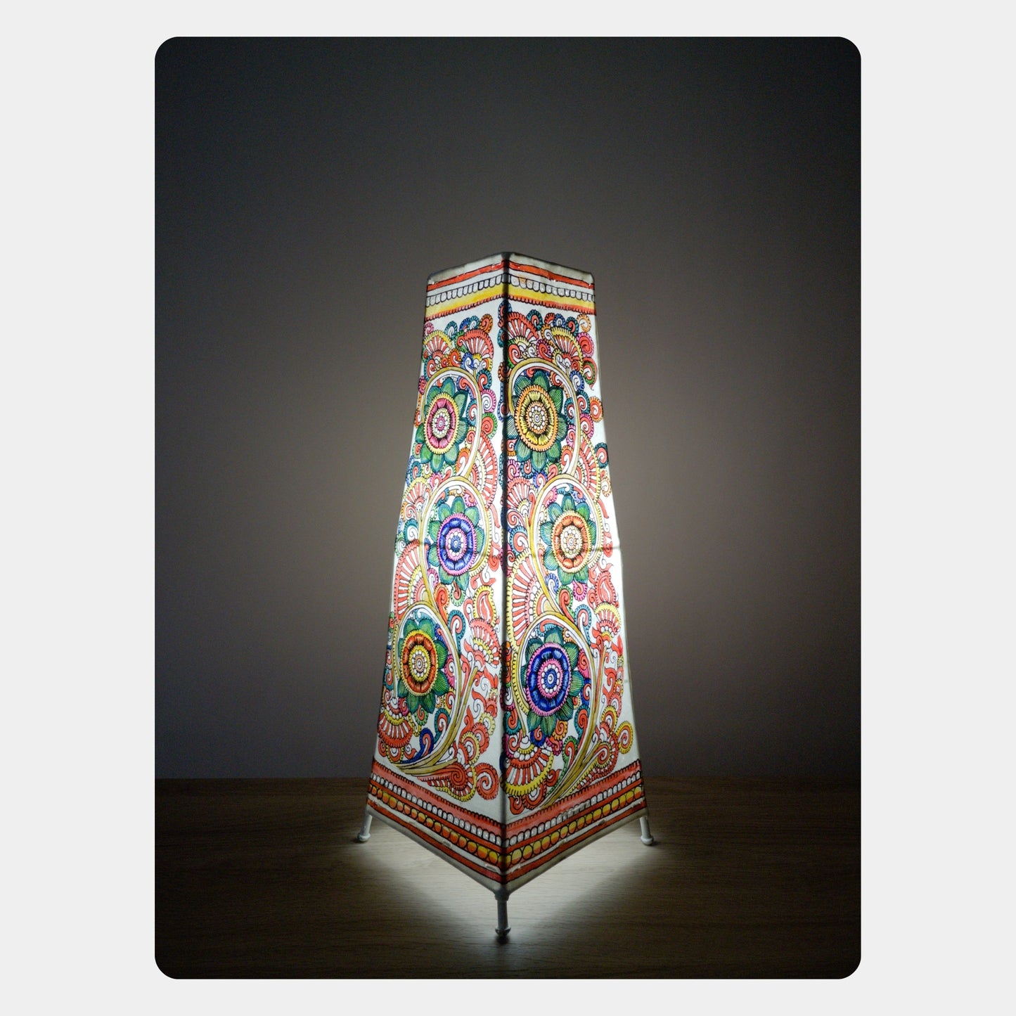 tholu bommalata lamp – flowers (16" - rectangular)