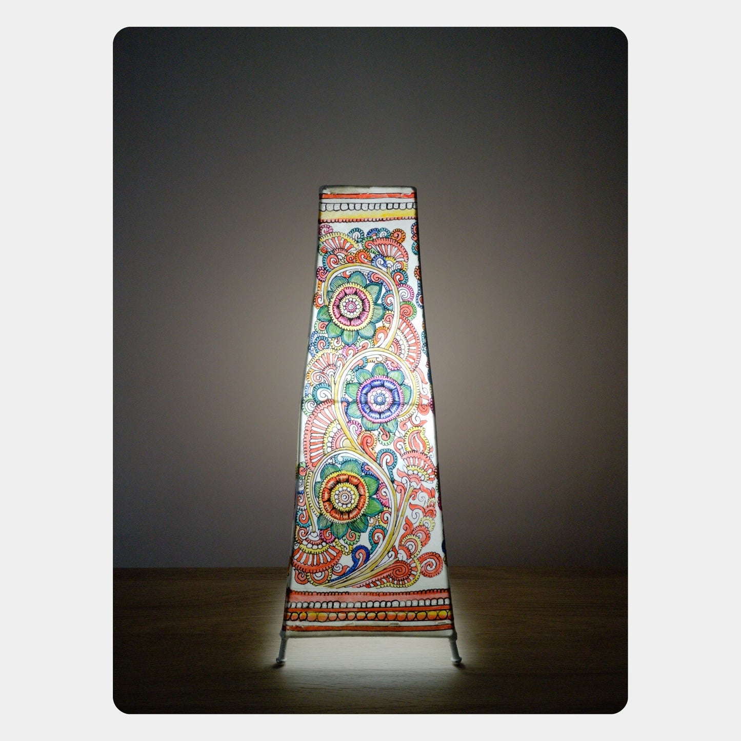 tholu bommalata lamp – flowers (16" - rectangular)