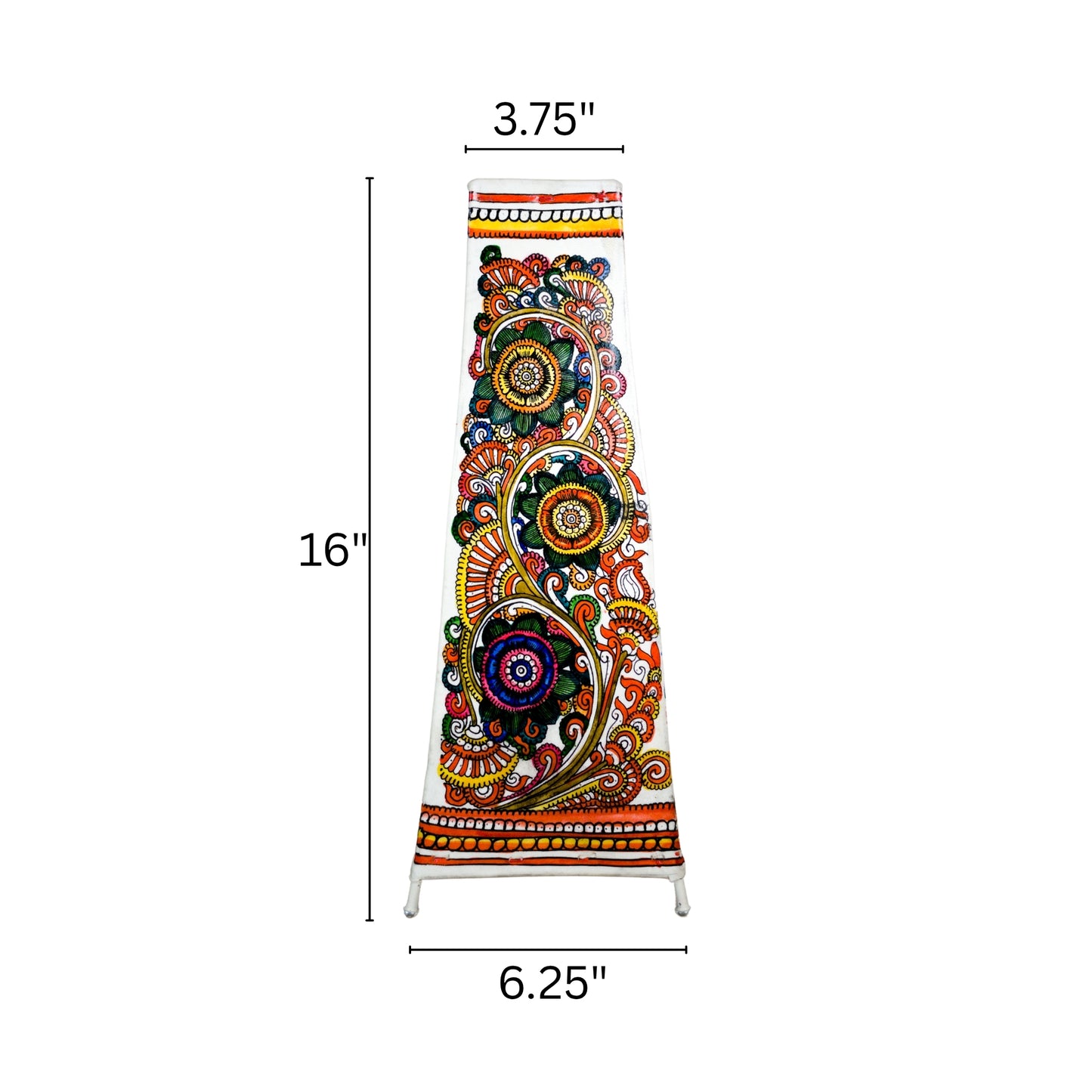 tholu bommalata lamp – flowers (16" - rectangular)