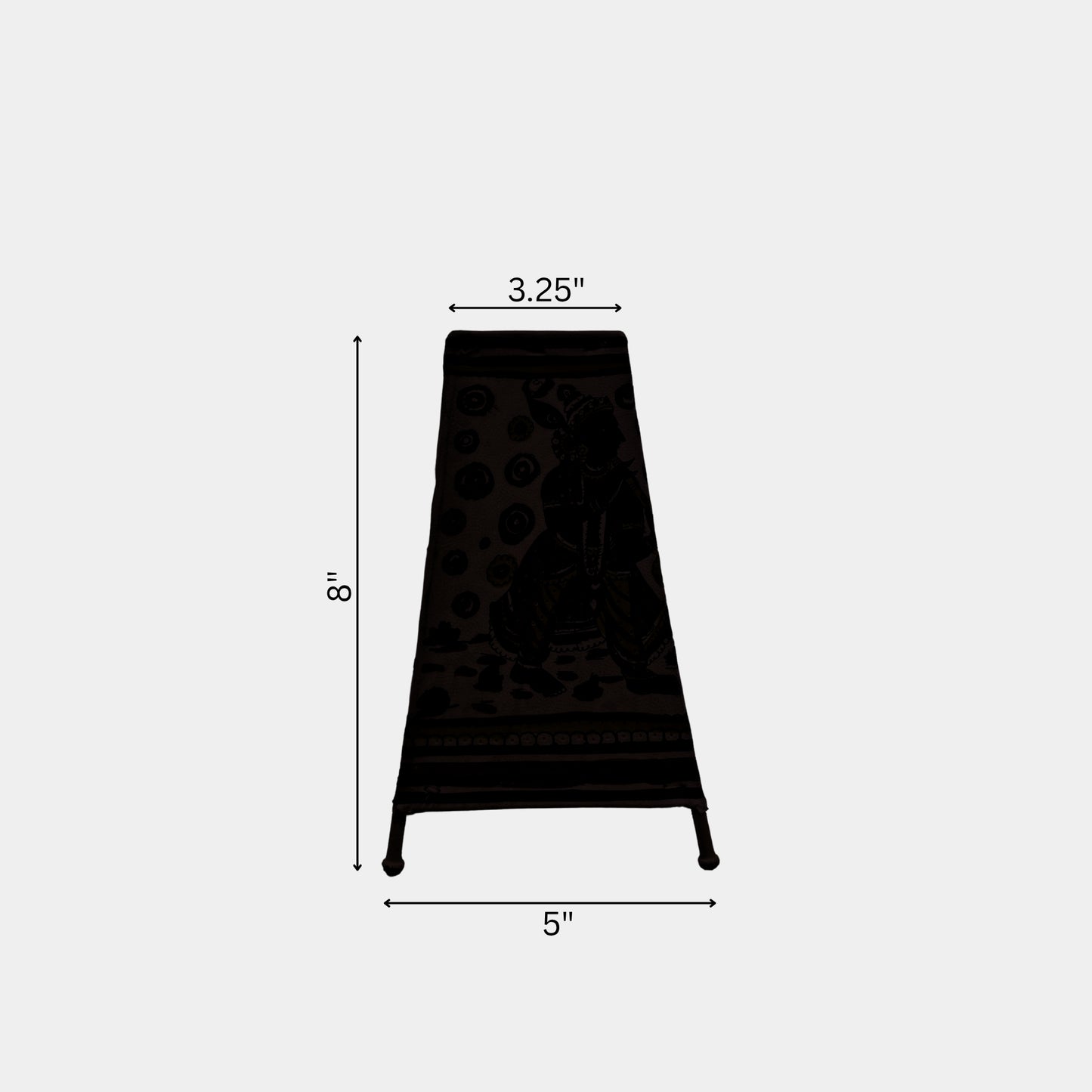 tholu bommalata lamp – radha krishna under kadamba tree  (8" - rectangular)